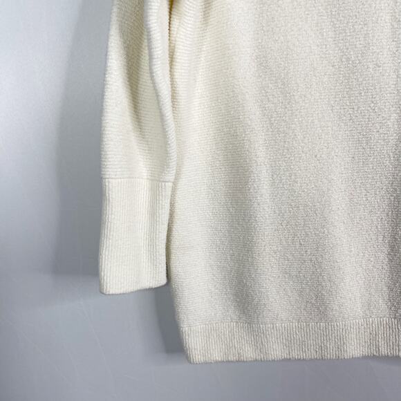 Free People Small Cream Ottoman Slouchy Tunic Sweater Pullover Cotton Oversized - Picture 5 of 11